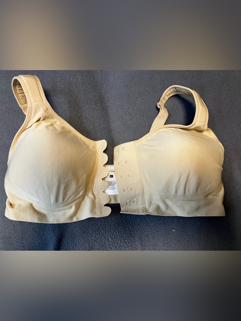 NWOT LoSWE Seamless Nude Wireless Recovery Bra - XL